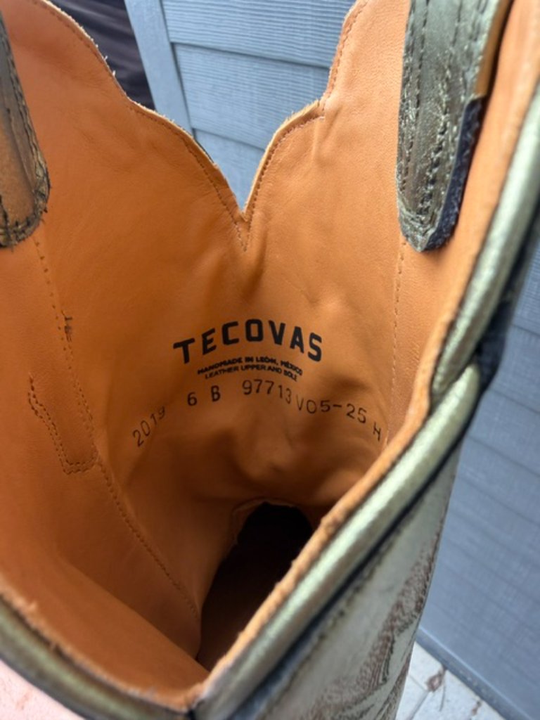 Tecovas Sadie Olive Metallic Limited Holiday Edition Boots 6 — image 6 of 8